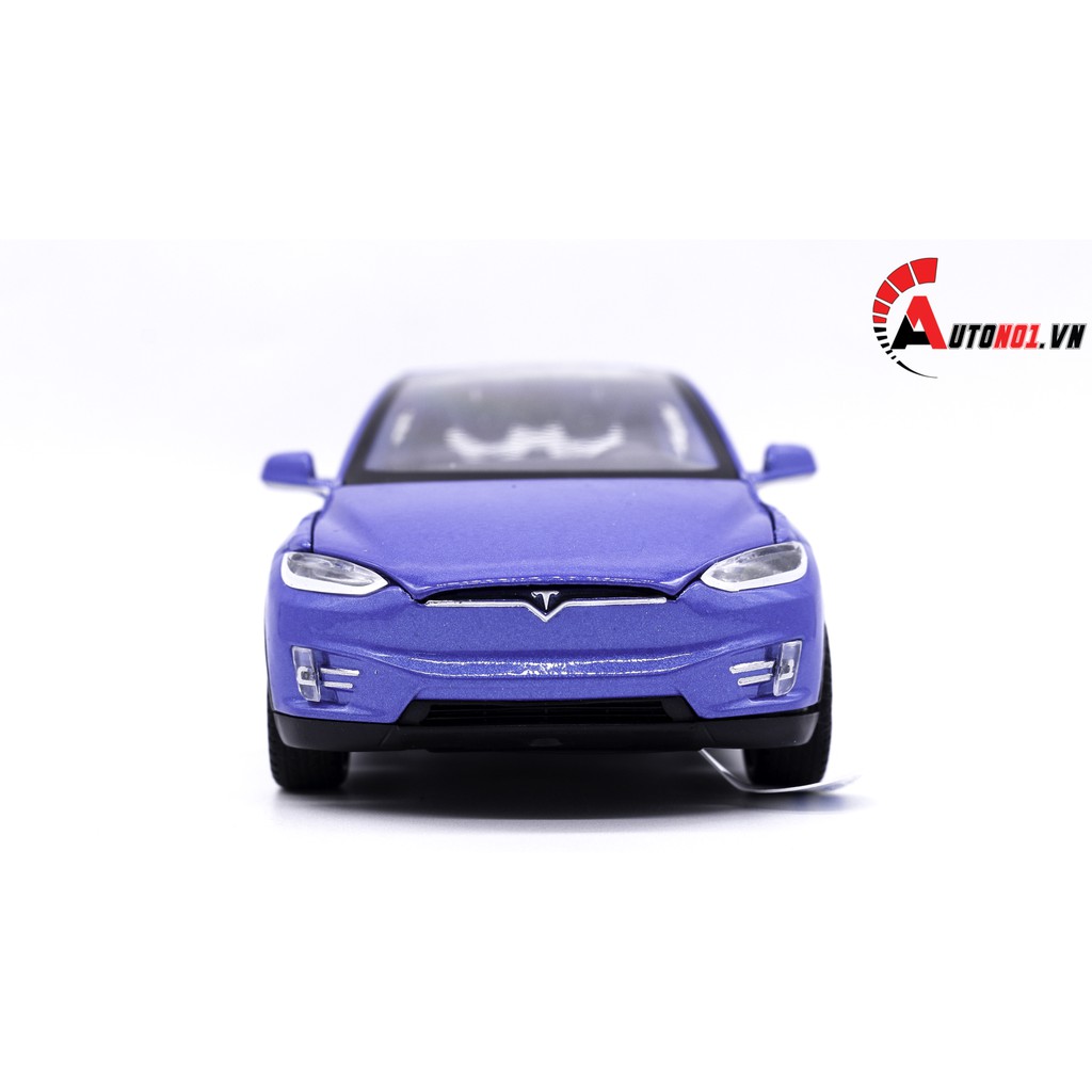 MÔ HÌNH XE TESLA X90 BLUE 1:32 HUAYI ALLOY 7649