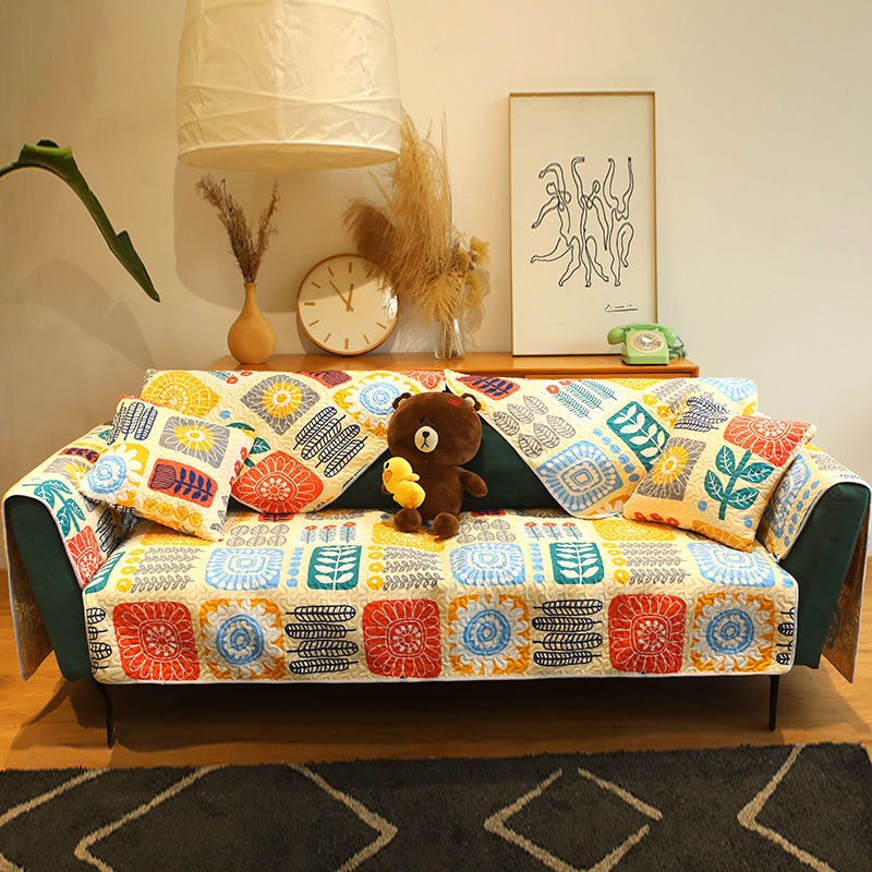 Đệm Sofa Bông Bốn Mùa Đệm Sofa Chống Trượt Phổ Biến Đơn Giản Hiện đại Bảo Vệ Sofa Đệm Đệm Mô Hình Hoạt Hình Vỏ Bọc Sofa