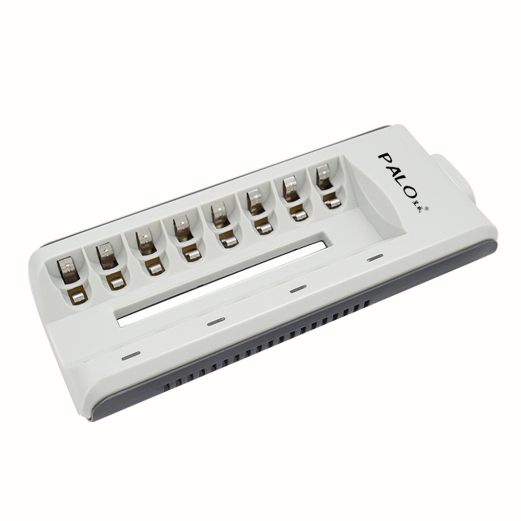 [Coco] PALO 8 Slots Smart Intelligence Battery Charger Charging Station Port for AA/AAA Batteries with LED Indicator