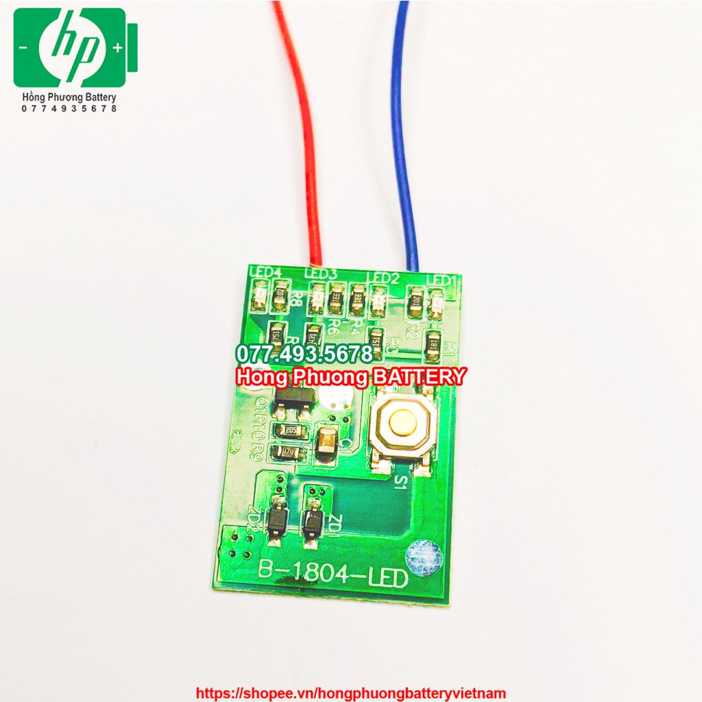 Vỏ Makia V9 18V 6.0Ah 15cell 18650, nhận sạc adapter, có led báo pin