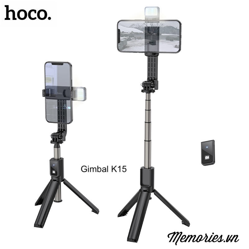 Bộ đèn Led tròn Livestream Hoco LV01 + kèm 3 kẹp điện thoại selfie + chân đế - Hàng chính hãng, chất lượng cao
