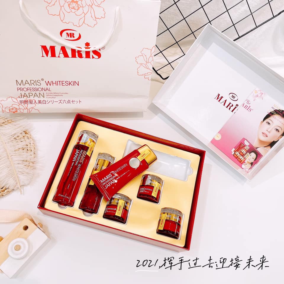 Bộ Mỹ Phẩm Maris 6in1 Dưỡng Trắng Da Mờ Nám Chuyên Sâu