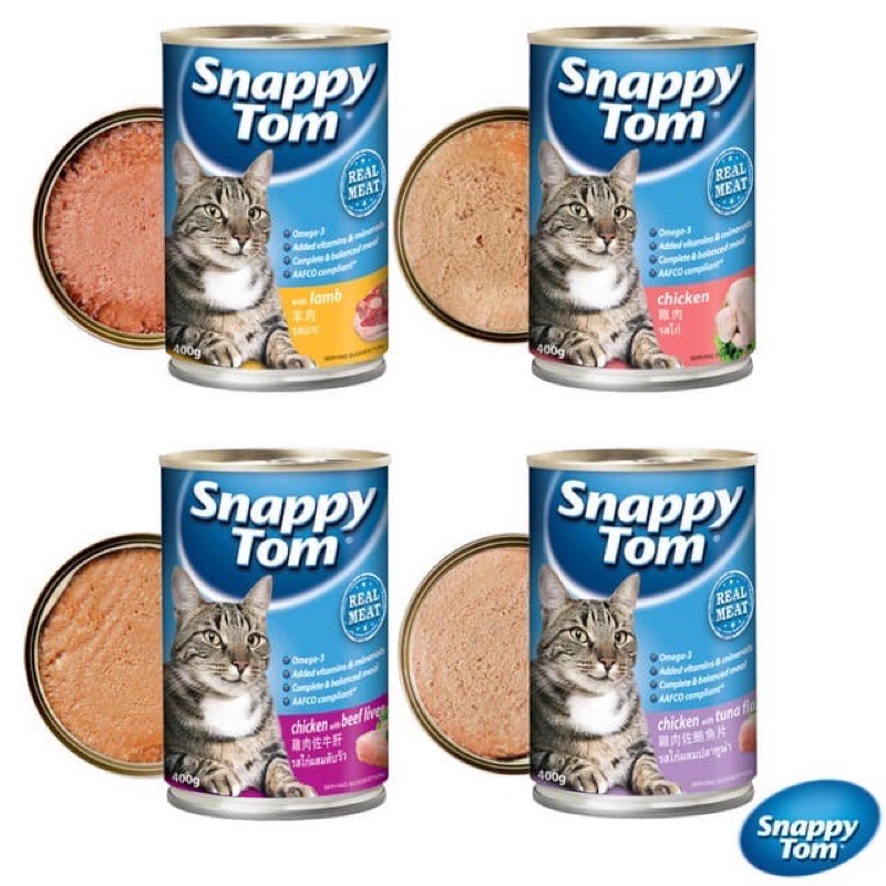 Thức ăn cho mèo - Pate Snappy Tom Lon 400g