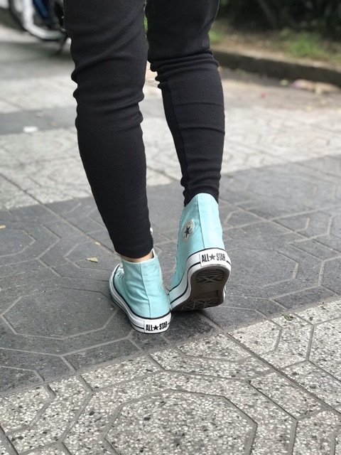 Giày converse 2 hand chính hãng màu xanh mint dành cho những bạn có size nhỏ 3 s 35-22 cm