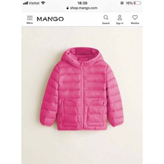 SALE xả kho Áo phao nhẹ Mango VNXK bé gái/ bé trai