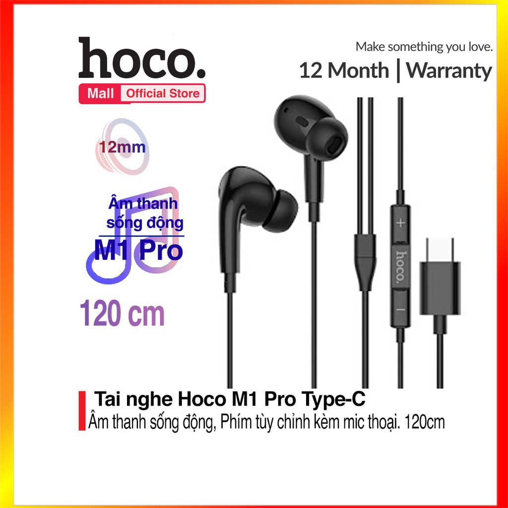 Tai Nghe Dây Hoco M1 Pro Chân Type-C Chức Năng Gọi Hỗ Trợ Dài 1.2M - MrPhukien