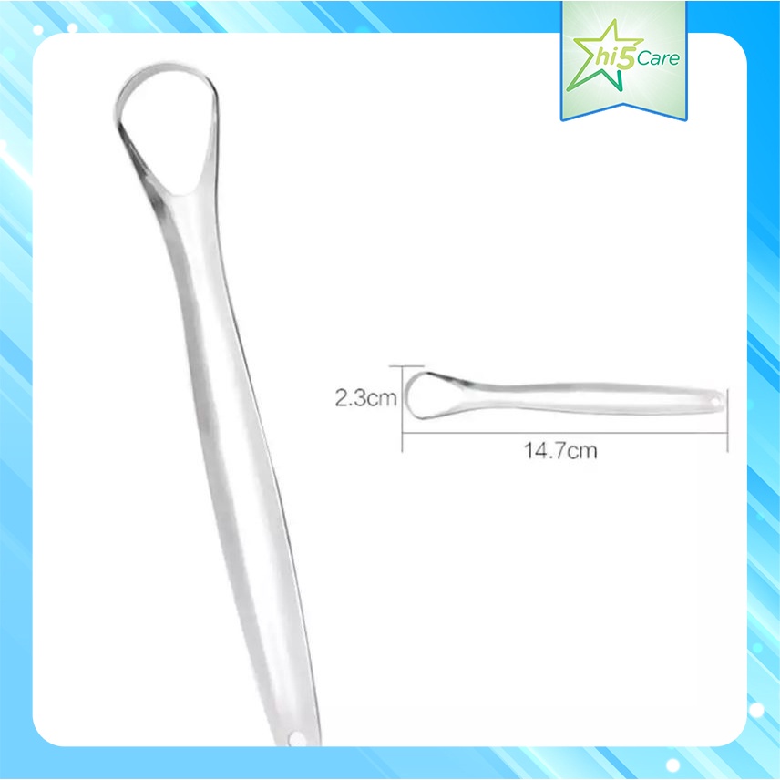 Dụng cụ cạo lưỡi bằng thép không gỉ 304 - Bộ dụng cụ nha khoa - Bộ dụng cụ làm sạch răng miệng #CL1