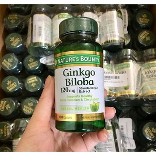 100 Viên / Ginkgo Biloba 120mg Nature's Bounty , hũ 100 viên, Mỹ