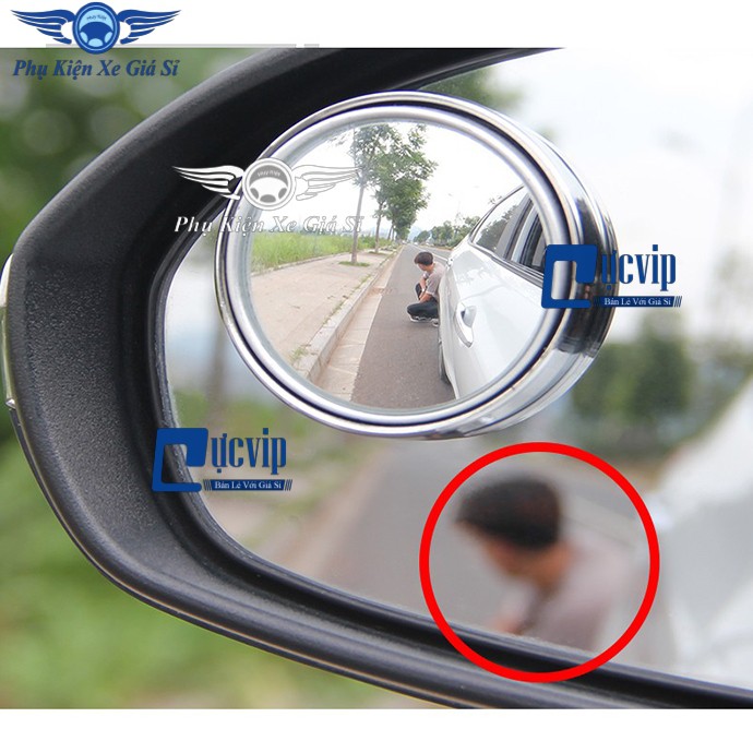 Xóa Điểm Mù (68mm) - Bộ 2 Gương Cầu Lồi Gắn Kính Hậu Ô Tô  (2881)