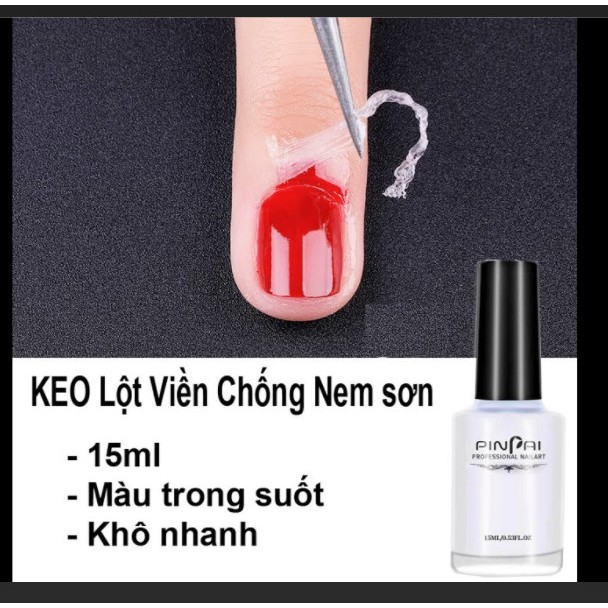 Chống lem viền móng , keo lột viền móng Pinpai , chai 15ml