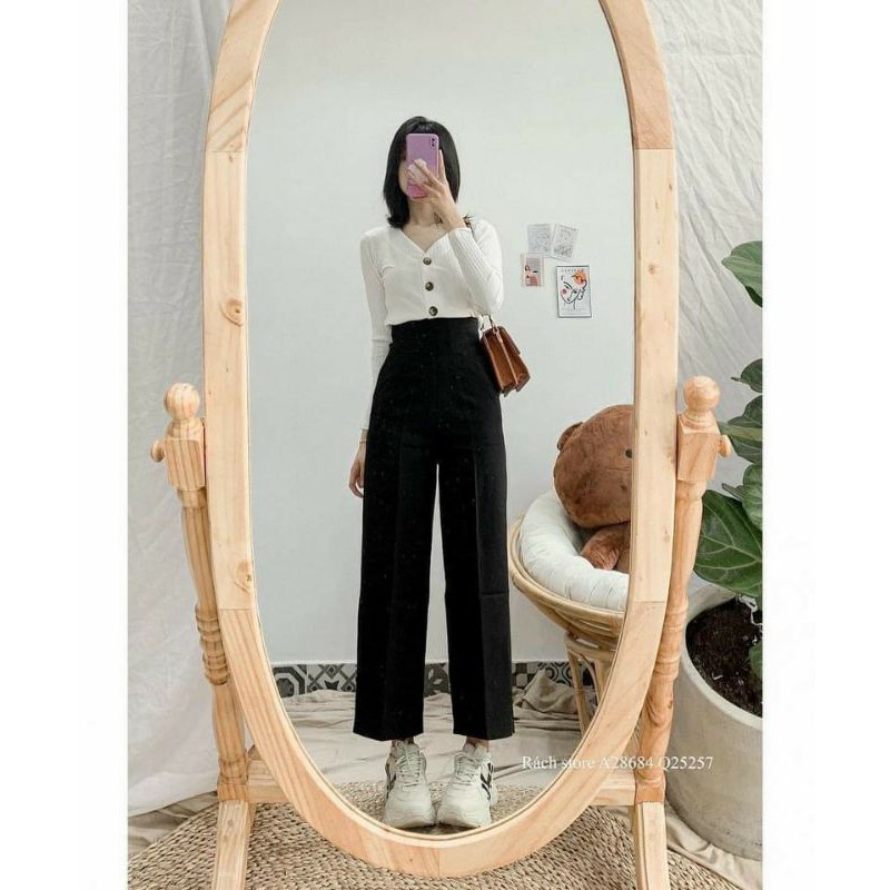 Quần Culottes khoá sườn chất tuyết mưa | BigBuy360 - bigbuy360.vn