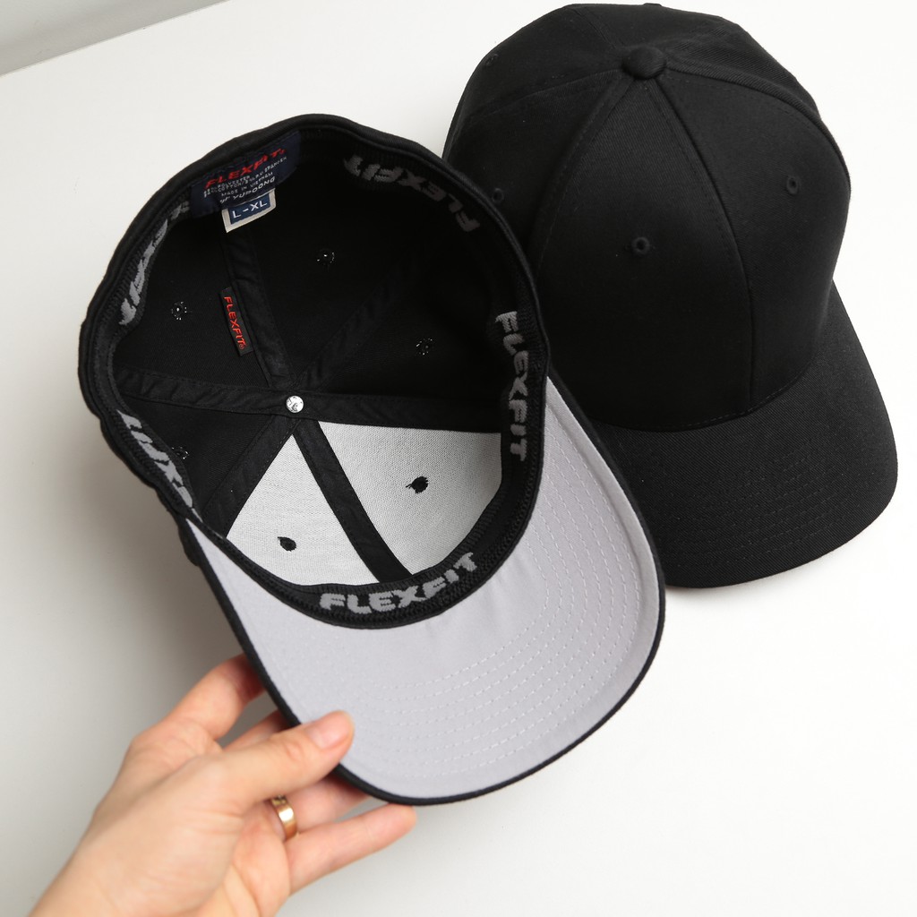 Mũ lưỡi trai đen trơn bít đuôi FLEX Form dáng thể thao Basic mang phong cách tối giản Unisex F01
