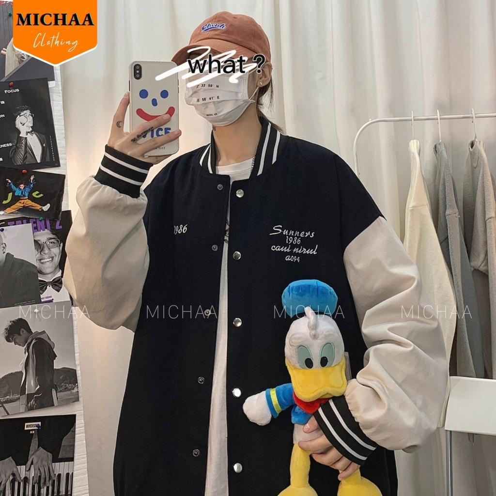 Áo Khoác Bomber Dù 1983 Nam Nữ Ulzzang Unisex Kiểu Form Rộng 2 Lớp Jacket - MICHAA