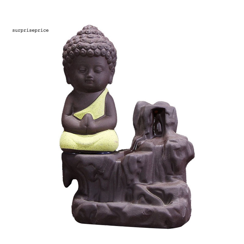 Thác khói hương trầm chảy ngược hình tượng Phật bằng gốm cao cấp