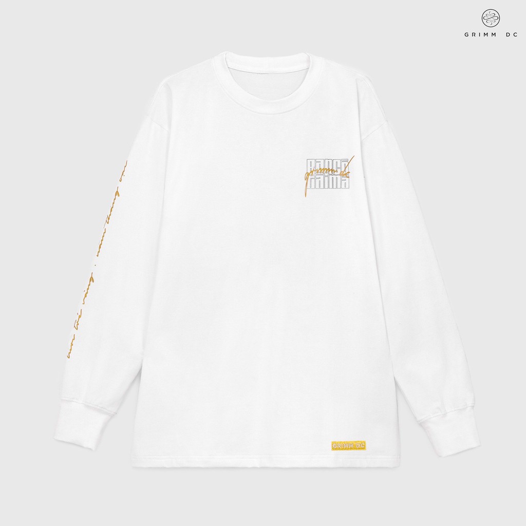 Grimm DC Áo tay dài Sống cho hết đời thanh xuân 2 phối màu đen và trắng