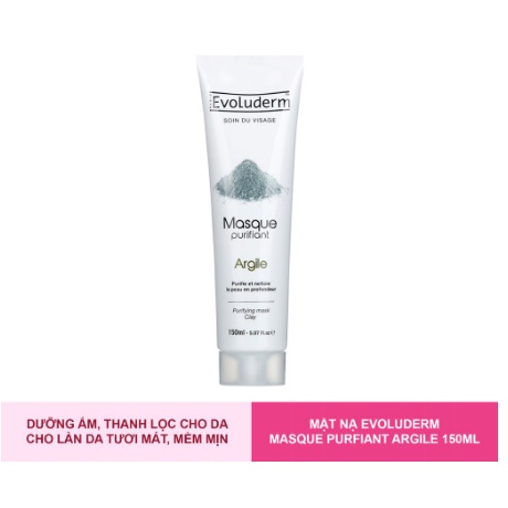 Mặt nạ dưỡng da Evoluderm Masque Purifiant Argile tinh chất đất sét xanh 150ml