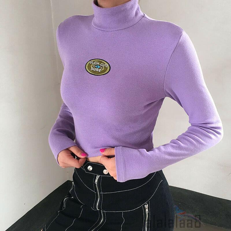 Áo thun dài tay cổ lọ thời trang cho nữ | BigBuy360 - bigbuy360.vn