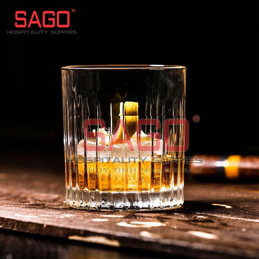 Ly Thủy Tinh Cao Cấp Elegant whiskey Timless Rock Glass 310ml
