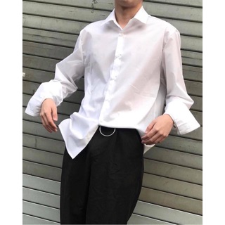 Áo Sơ Mi Đen và Trắng Unisex( ảnh thật)