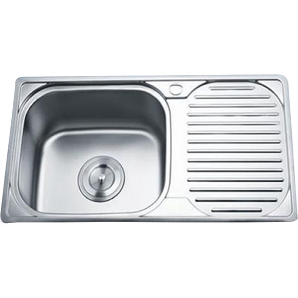 Chậu rửa chén đơn gồm: 1 hộc 1 bàn có bộ xả kèm theo, Inox 304 cao cấp