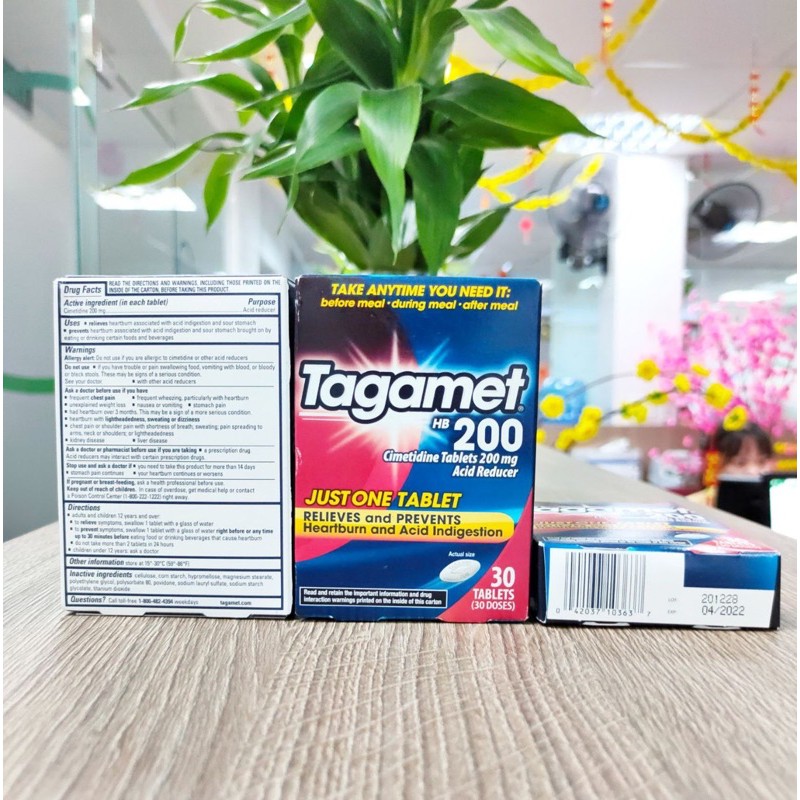 Tagamet reducer 200mg, 30viên giảm đầy hơi, ợ chua dạ dày