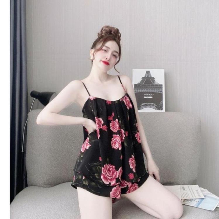 Đồ Ngủ 2 Dây CELORA, Đồ Bộ Nữ Mặc Nhà Hai Dây Lụa Đẹp Dễ Thương Cao Cấp Quần Đùi Ngắn | BigBuy360 - bigbuy360.vn