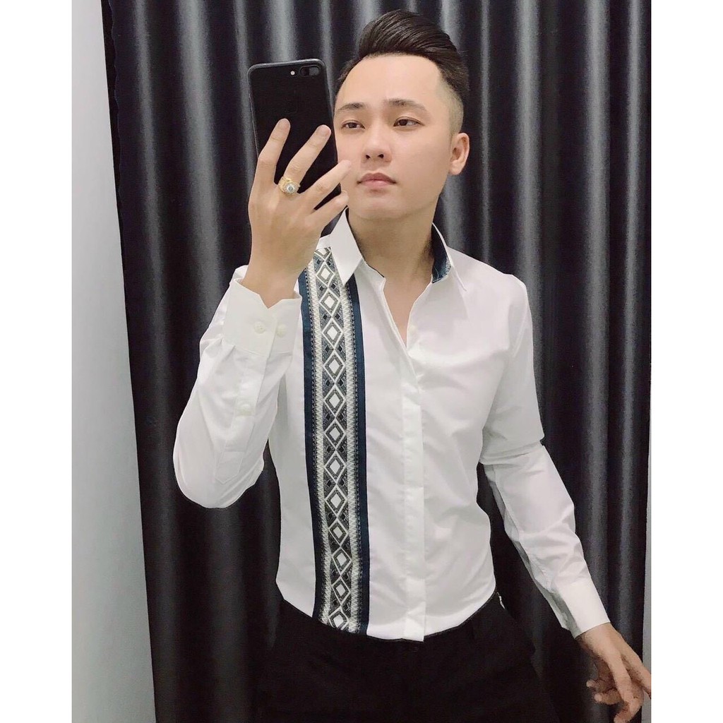 Áo sơ mi nam họa tiết trẻ trung năng động hot nhất 2020