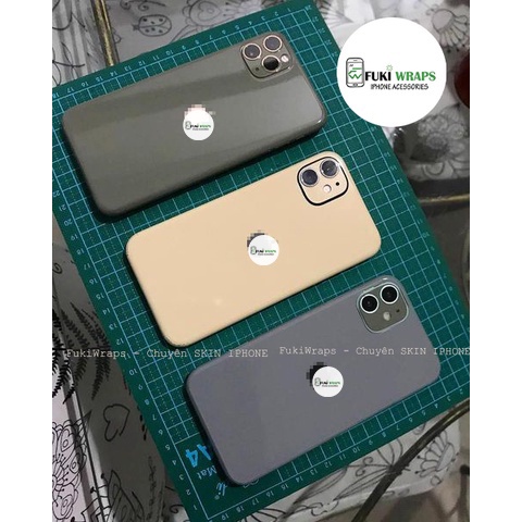 Tấm Dán Skin Full Viền Khakhi Green Dành Cho 14prm,13prm , 12prm , 11prm , x, xs, xr, ip11 , ip12 , ip13 - FukiShop