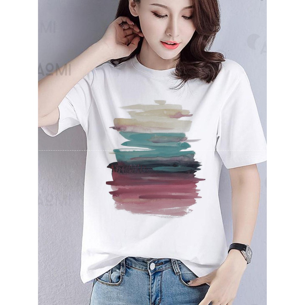 ÁO THUN NAM NỮ AT1878 HỌA TIẾT TRỪU TƯỢNG THỜI TRANG AOMI unisex PHONG CÁCH CÁ TÍNH ĐẸP