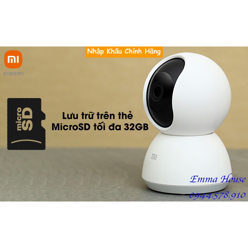 [Mã Hoàn Xu 50k] Bản Quốc Tế - Camera Xiaomi Mijia PTZ 1080p xoay 360° 2020 - Hàng Chính Hãng, BH 03 Tháng - Full box