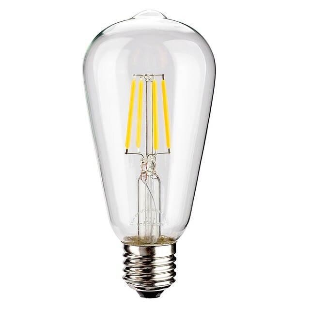 Bóng đèn LED Edison ST64 vỏ vàng nắng vỏ trắng dùng dimmer led 4W 6W