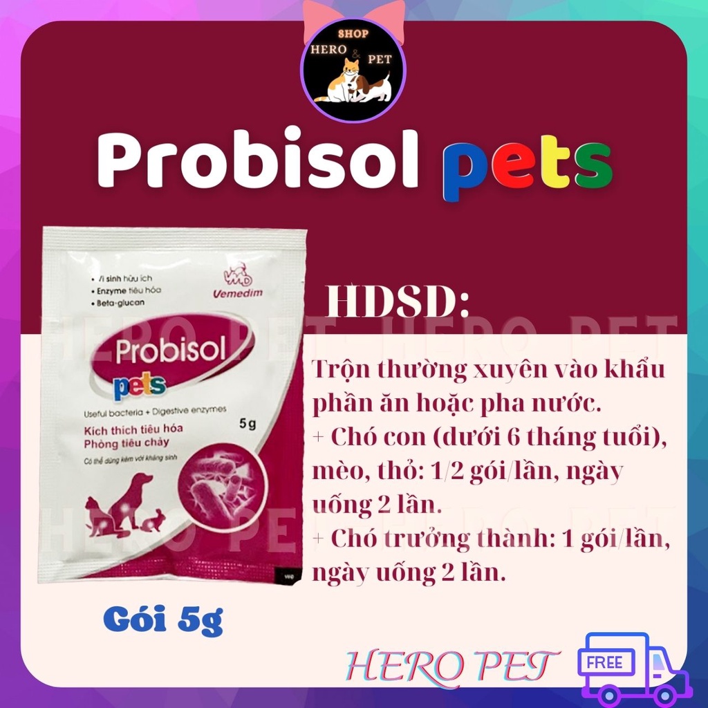 Men tiêu hóa PROBISOL Pets hỗ trợ hệ tiêu hóa cho chó - Hero Pet