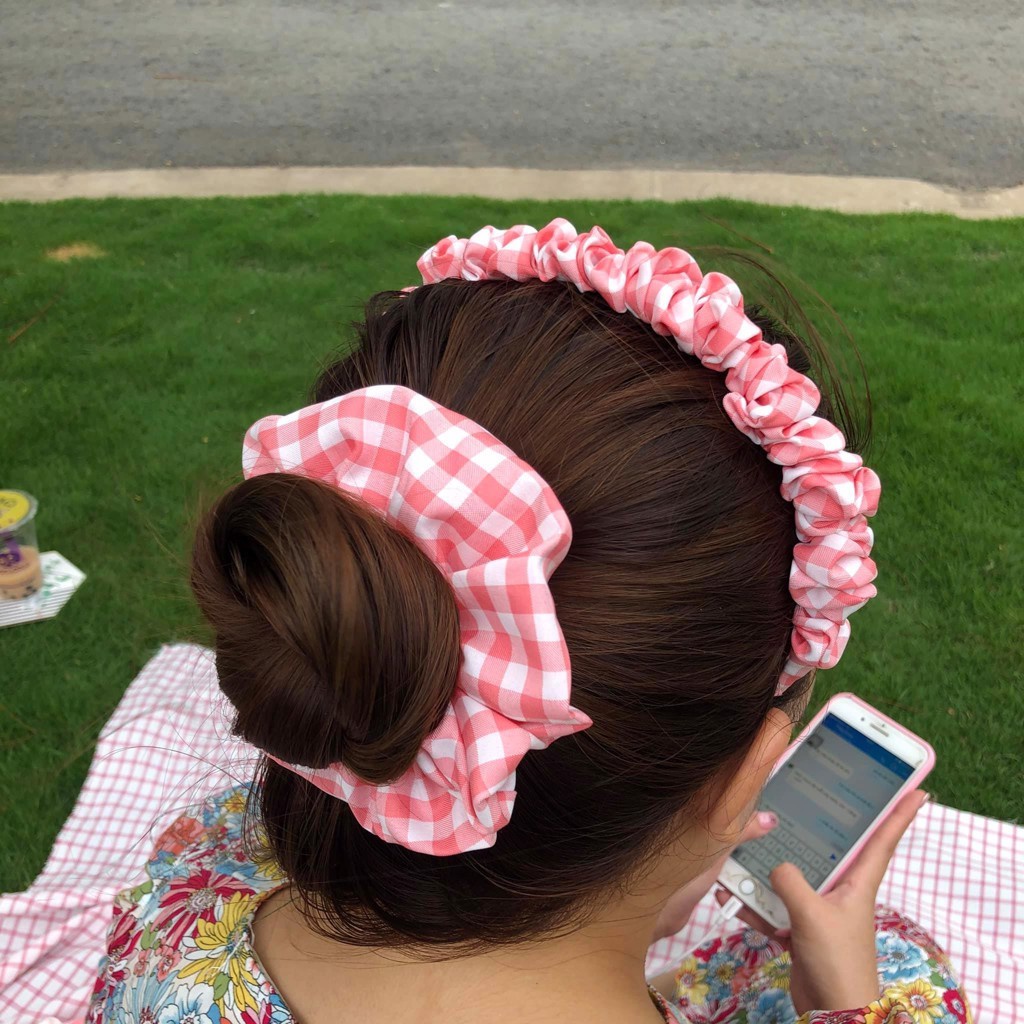 SCRUNCHIES CARO  SIÊU CUTE CỘT TÓC VẢI THỜI TRANG GIÁ RẺ