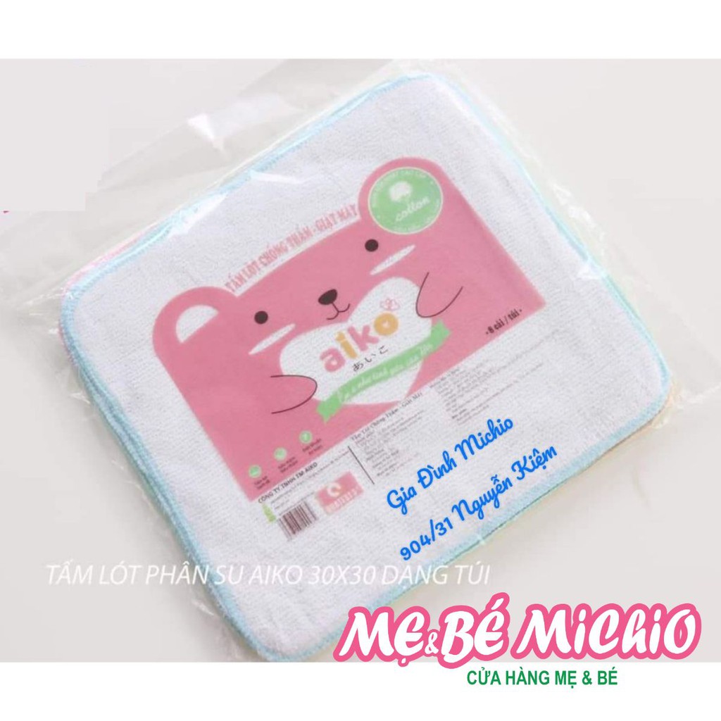 Tấm Lót Giặt Máy Cap Cấp Cho Bé Hiệu Aiko - 8 Cái/Túi