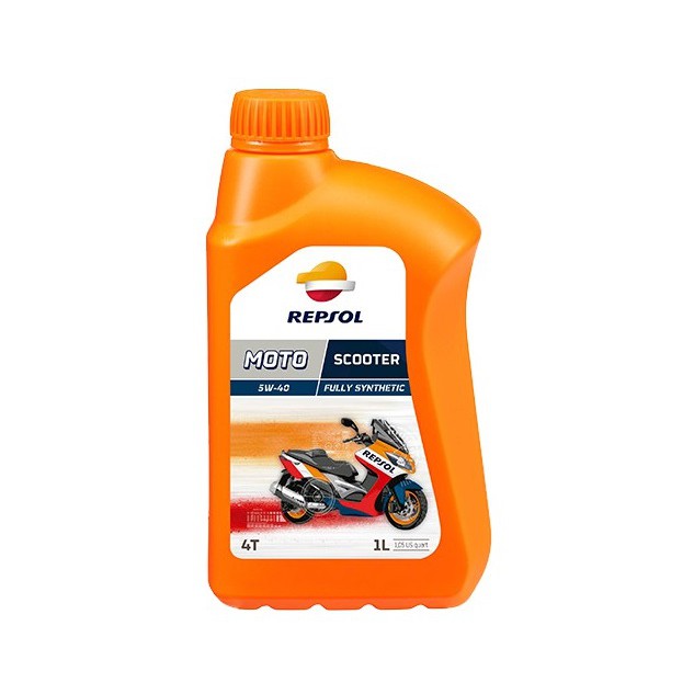 Nhớt xe ga REPSOL MOTO SCOOTER MA2 4T SN 5w40 1L tổng hợp 100%