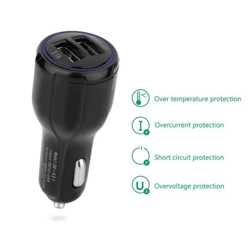 Tẩu Sạc Qualcomm 3.0 USB Kép Cho Ô Tô