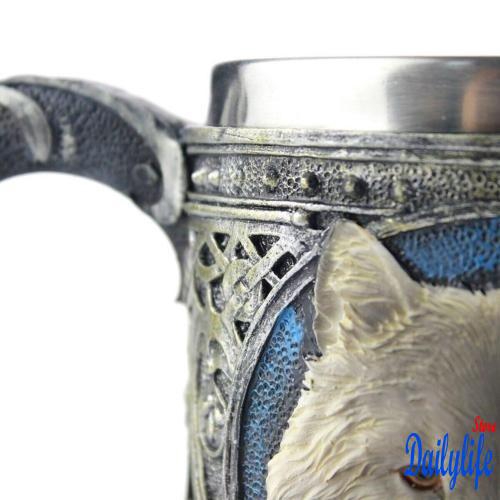 NNI-Hot Personality Retro 3D Wolf Head HANDLE MUG TEA COFFEE WITH GIFT BOX CUP