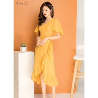 Đầm Maxi bèo GUMAC MS07951_VANG