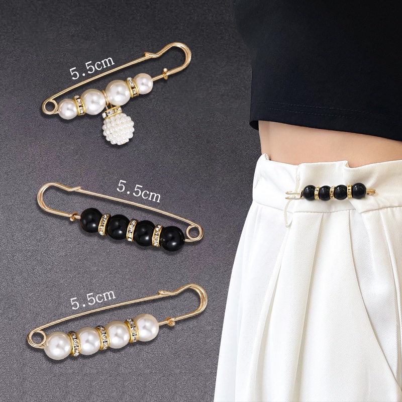 Set 5 Ghim Cài Khăn Choàng Đính Ngọc Trai Nhân Tạo Thời Trang