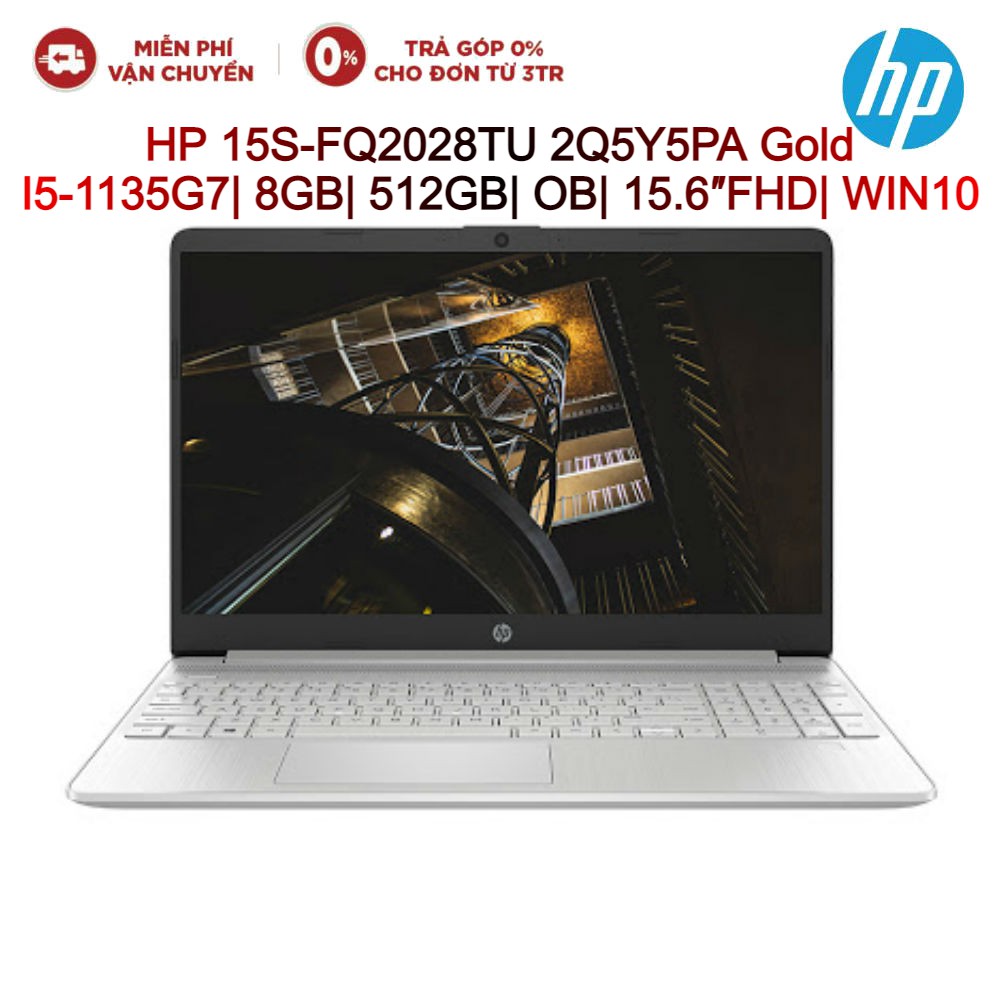 Laptop HP 15S-FQ2028TU 2Q5Y5PA Gold I5-1135G7| 8GB| 512GB| OB| 15.6″FHD| WIN10