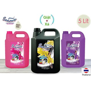 Nước giặt xả Sanzoft Thái Lan Đậm đặc siêu tiết kiệm (5 lít)