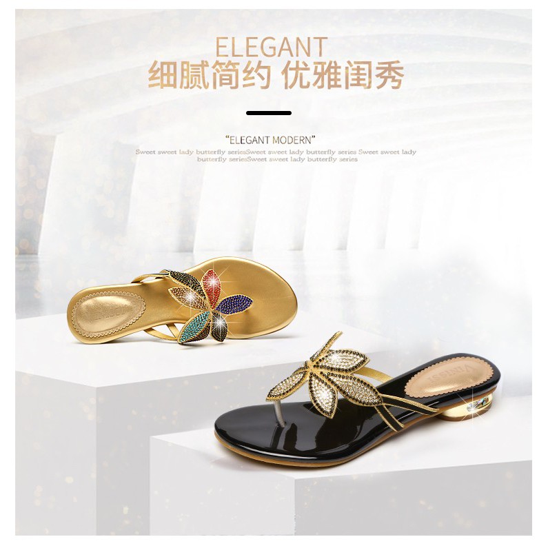 Dép đính đá thời trang