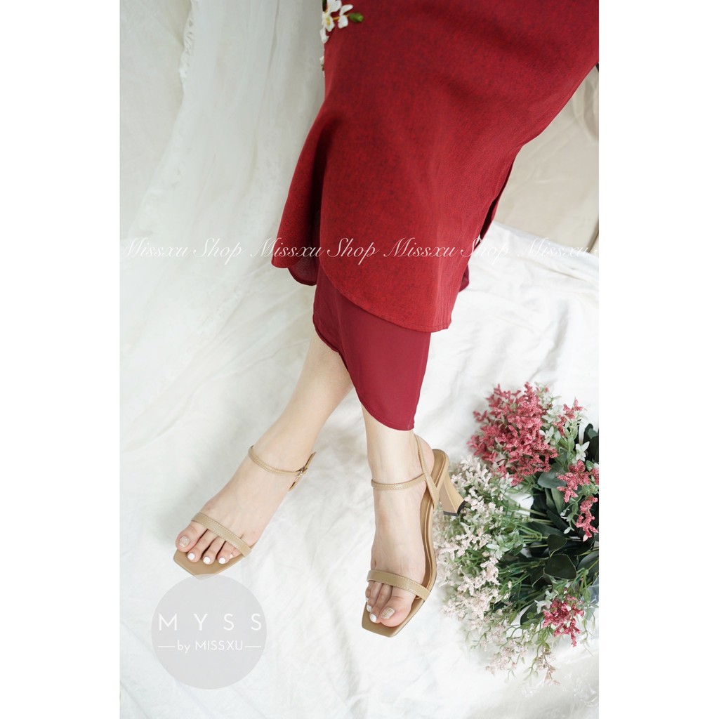 Giày sandal nữ quai ngang 7cm thời trang MYSS - SD95