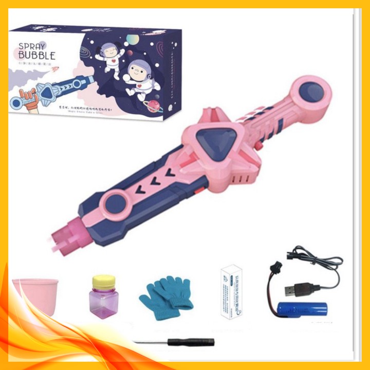 🔝 Sản phẩm SPRAY BUBBLE Máy Tạo Bóng Khói cho bé USA TOYS