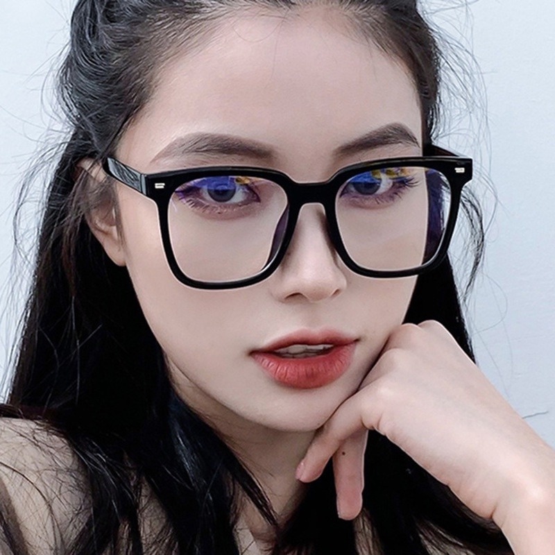 【Replaceable lenses】COD (AIMURUSI) Kính Đeo Gọng Kính Vuông Chống Ánh Sáng Xanh Thời Trang Hàn Quốc Cho Nam Nữ