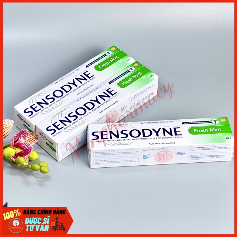 Kem Đánh Răng SENSODYNE Giảm ê buốt 24/7 Mát lạnh/ Bạc hà the mát/ Làm sáng răng 100g - Minpharmac