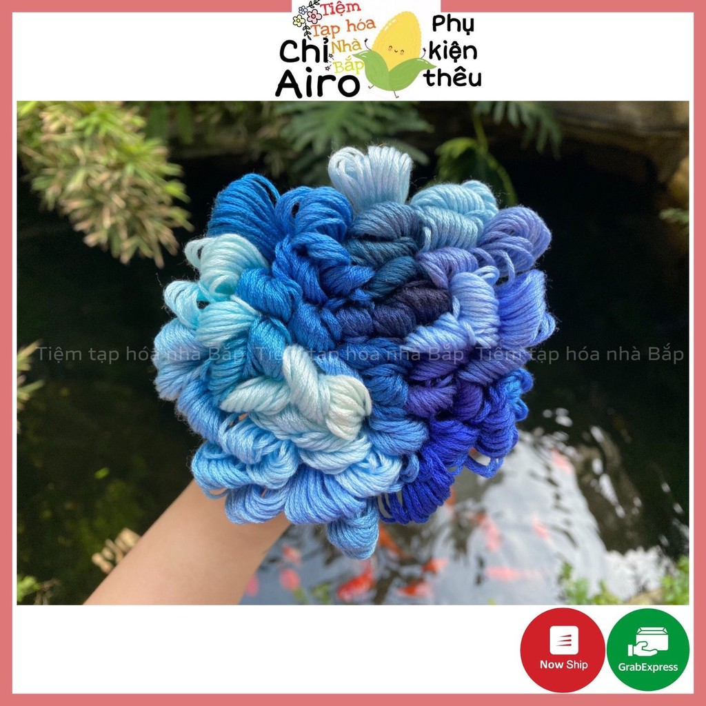 Set 50 Chỉ Airo Tông Màu Xanh Dương