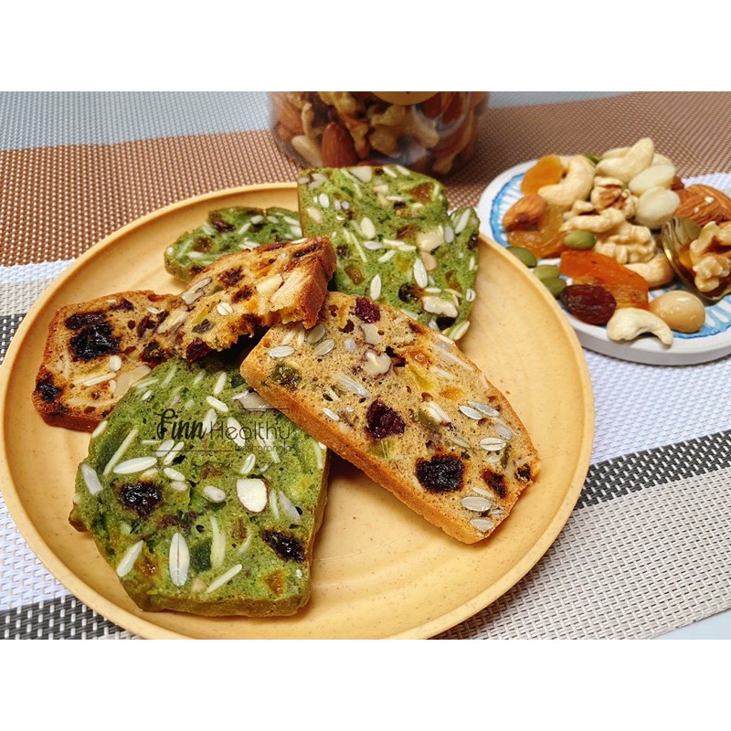 Bánh BISCOTTI Nguyên Cám 100% vị MATCHA - Bánh Ngũ Cốc Nướng Ăn Kiêng Không Đường by Finn Healthy | BigBuy360 - bigbuy360.vn