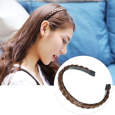Băng Đô Cài Tóc Giả Thắt Bím Chống Trượt Phong Cách Hàn Quốc Mới Cho Nữ