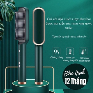 Lược Điện Chải Tóc Tạo Kiểu Kiêm Máy Uốn , Duỗi Tóc